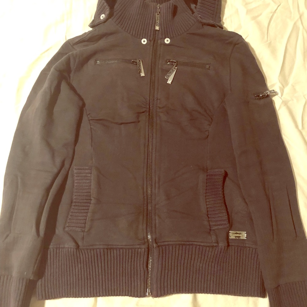 Black zipper hoodie